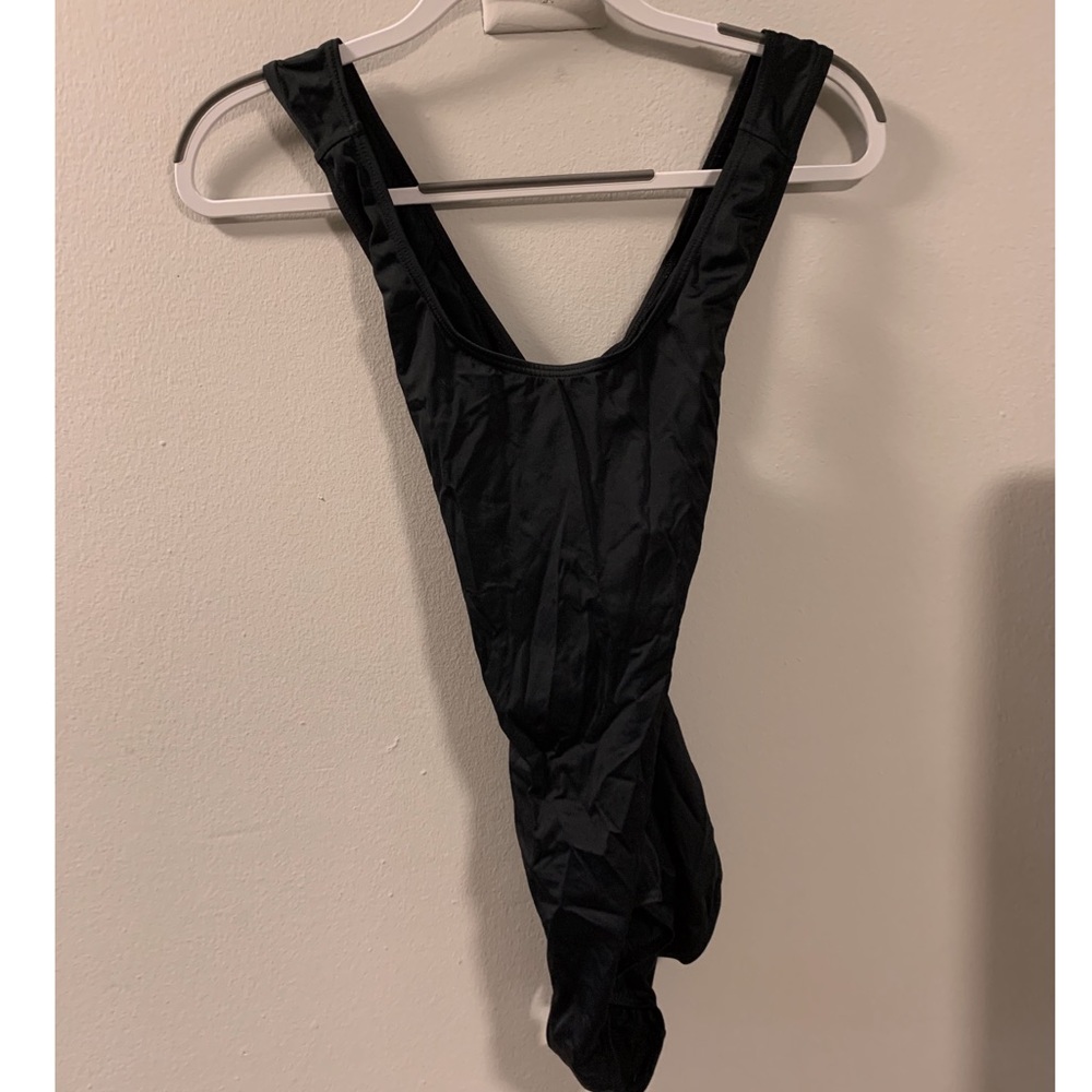 Cross Back Black Leotard